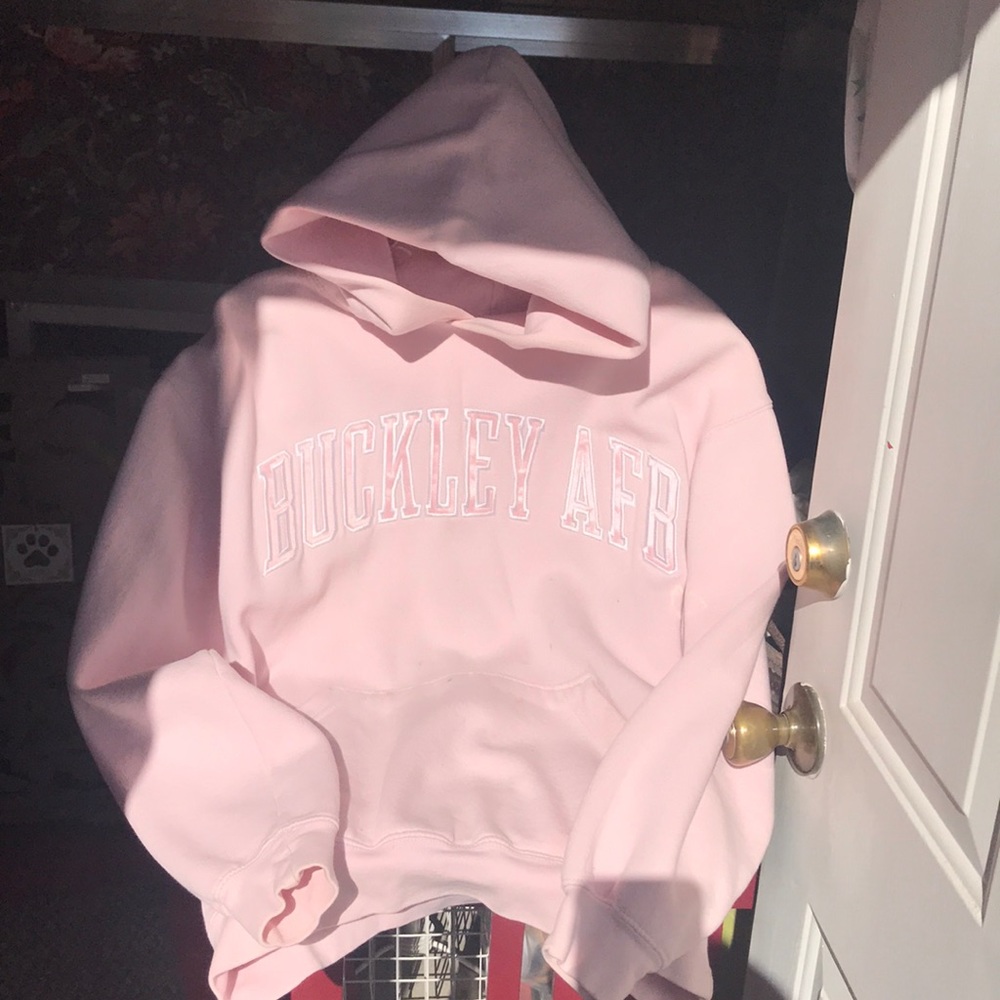 Pink Pullover Hoodie “Buckley AFB”
